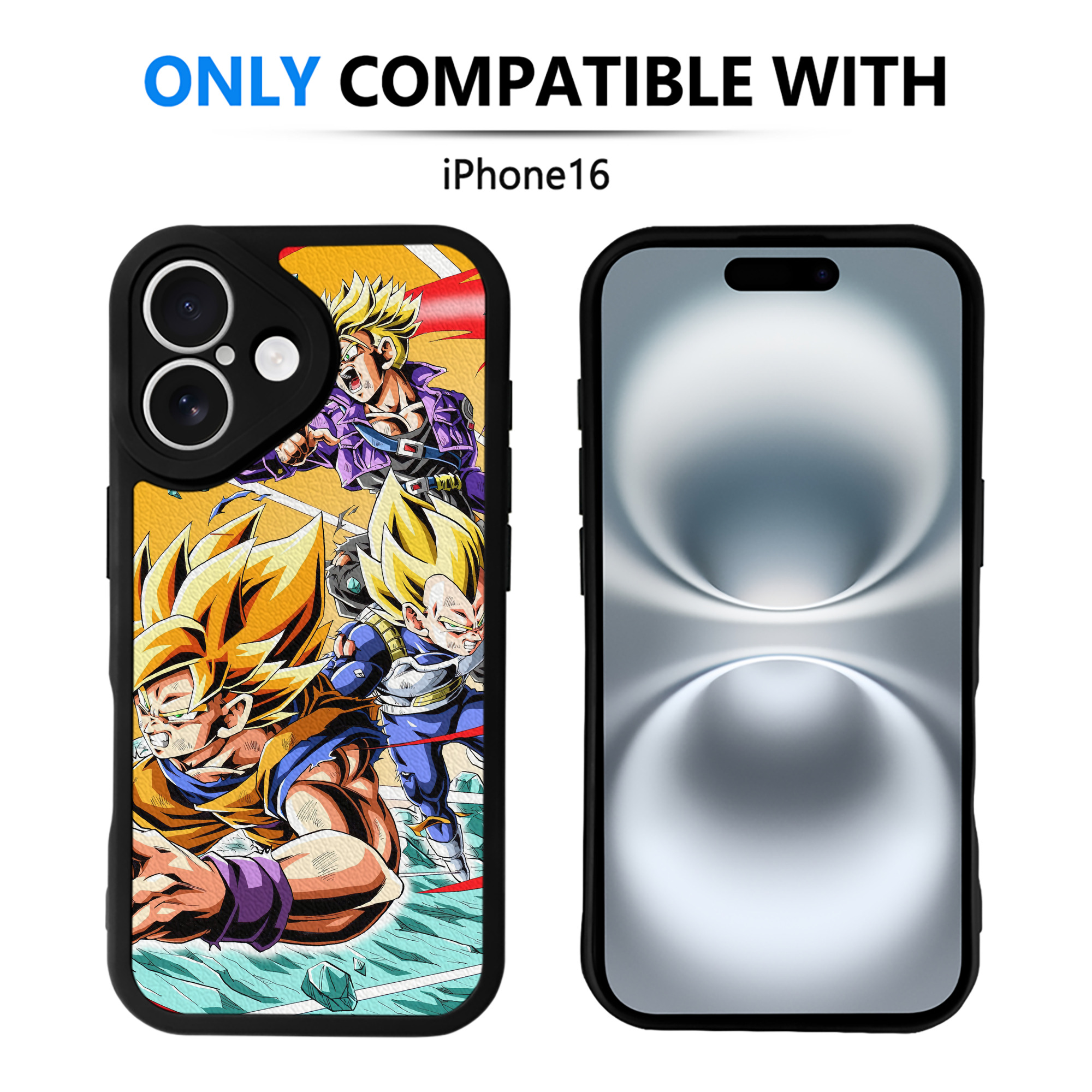 （画像用） ドラゴンボール DRAGON BALL 【iPhone 16シリーズ対応】シリコンスマホケース（レザー調） 材質：シリコン
